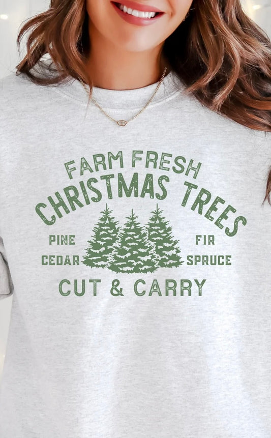 FARM FRESH CHRISTMAS TREES CUT AND CARRY