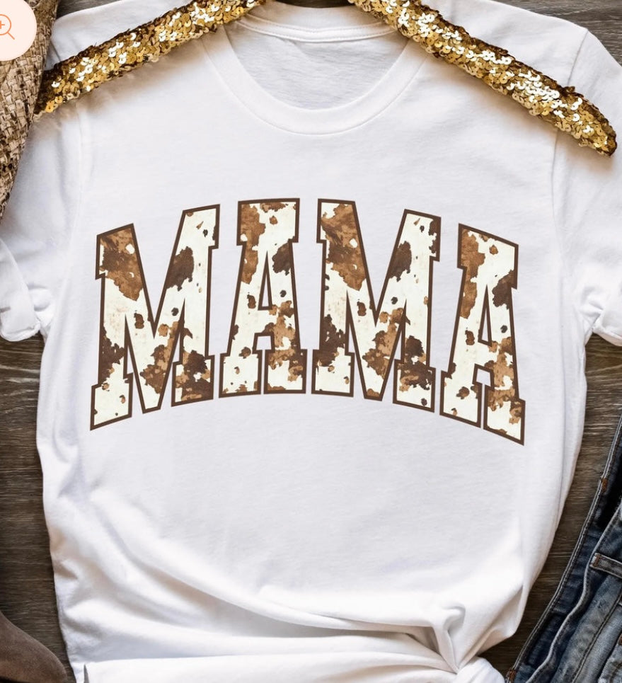 *GLITTER* COW HIDE MAMA