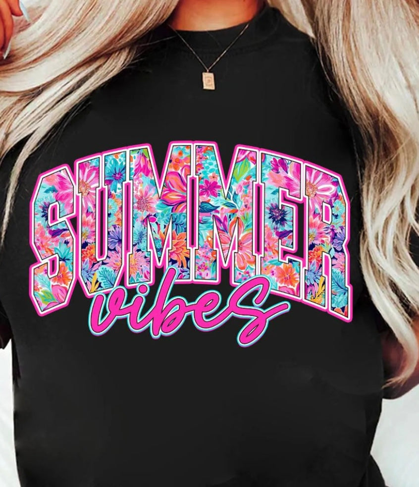 *GLITTER* SUMMER VIBES FLORAL