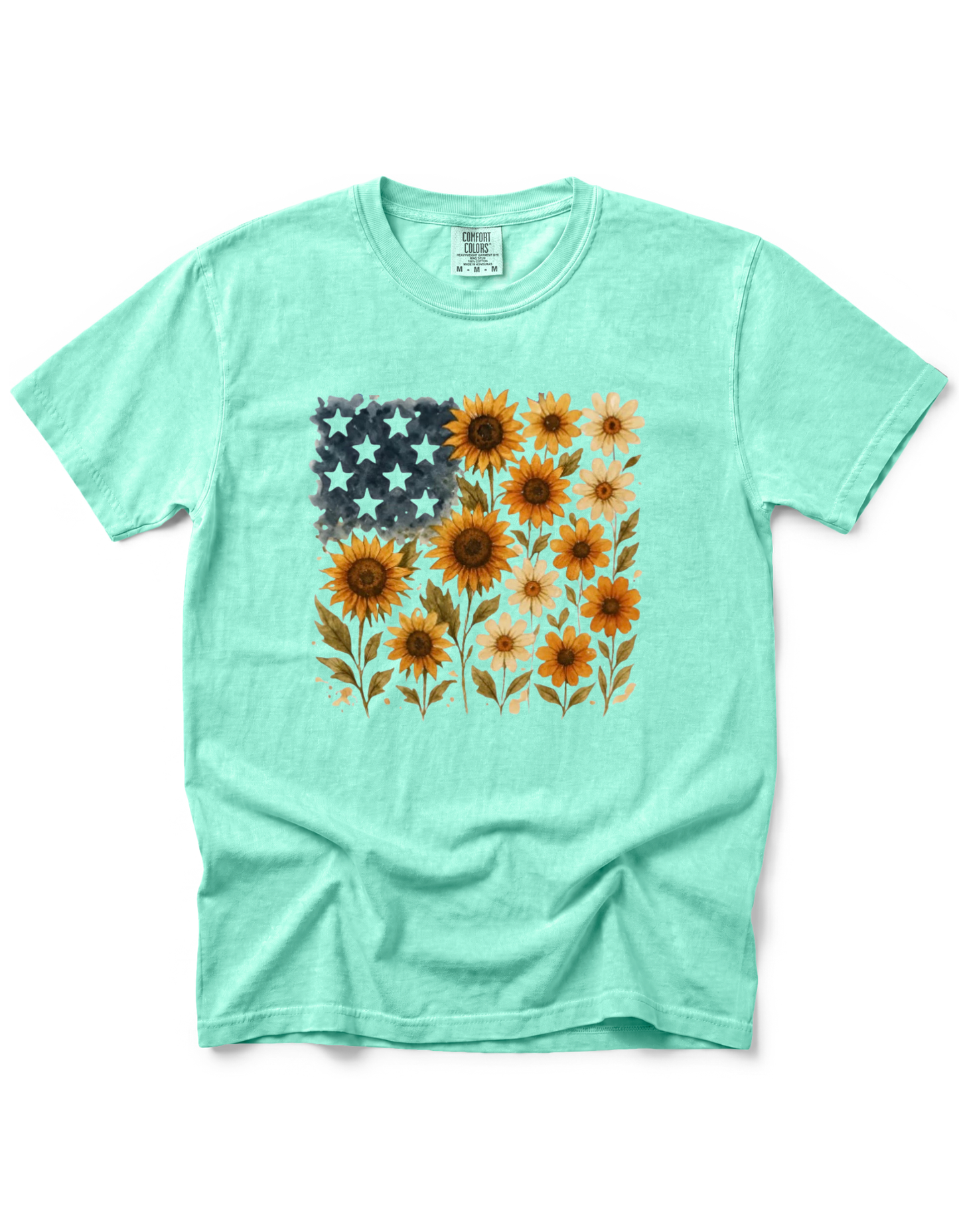 SUNFLOWER AMERICAN FLAG