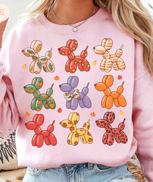 *GLITTER* FALL BALLOON DOGS