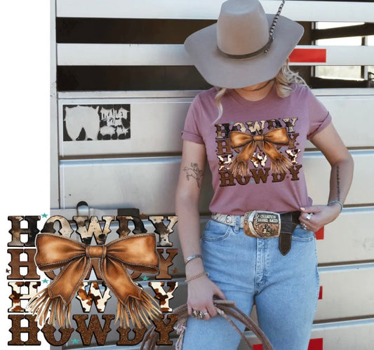 HOWDY STACKED WITH WESTERN BOW