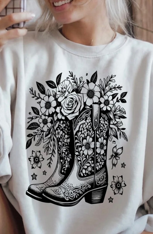 WESTERN BOOTS FLORAL