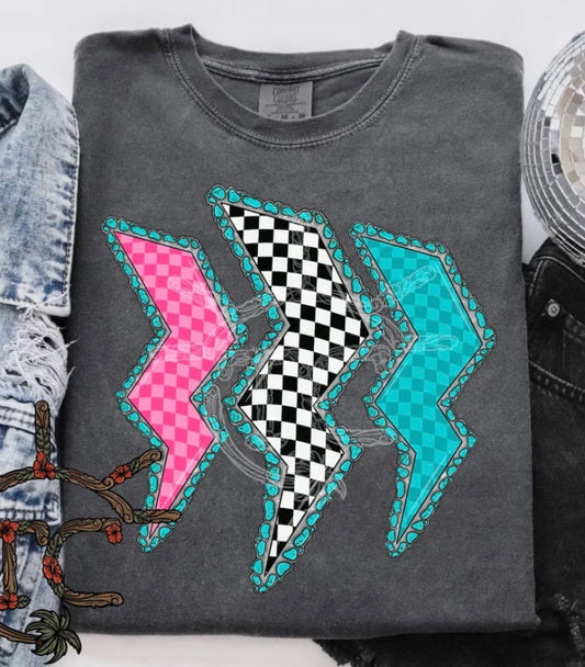 *GLITTER* CHECKERED BOLTS