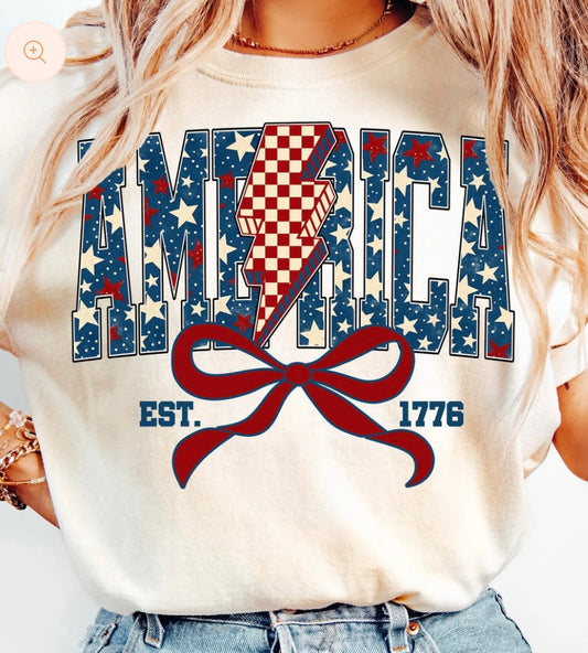*GLITTER* AMERICA BOLT WITH BOW