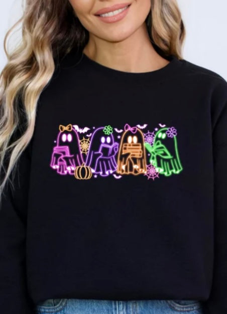 *GLITTER* NEON BOOK GHOSTIES