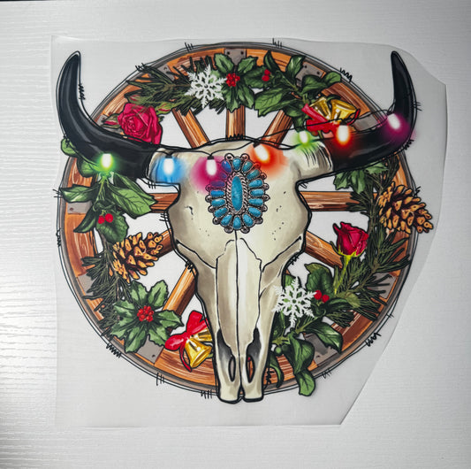 WESTERN CHRISTMAS SKULL