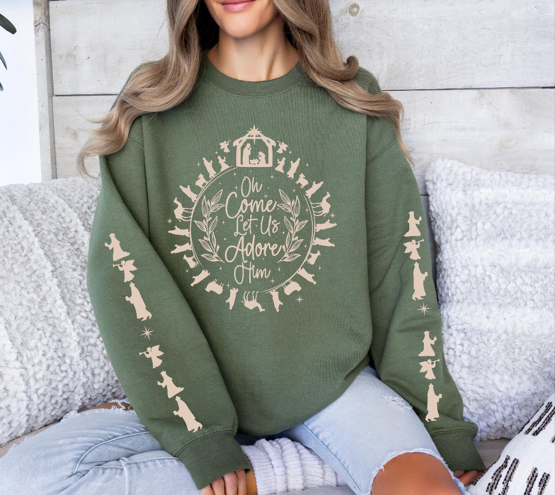 OH COME LET US ADORE HIM WITH SLEEVES