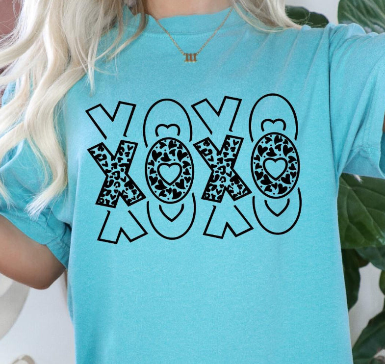 XOXO HEARTS AND ANIMAL PRINT
