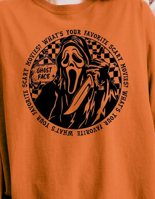 GHOST FACE CIRCLE HALLOWEEN