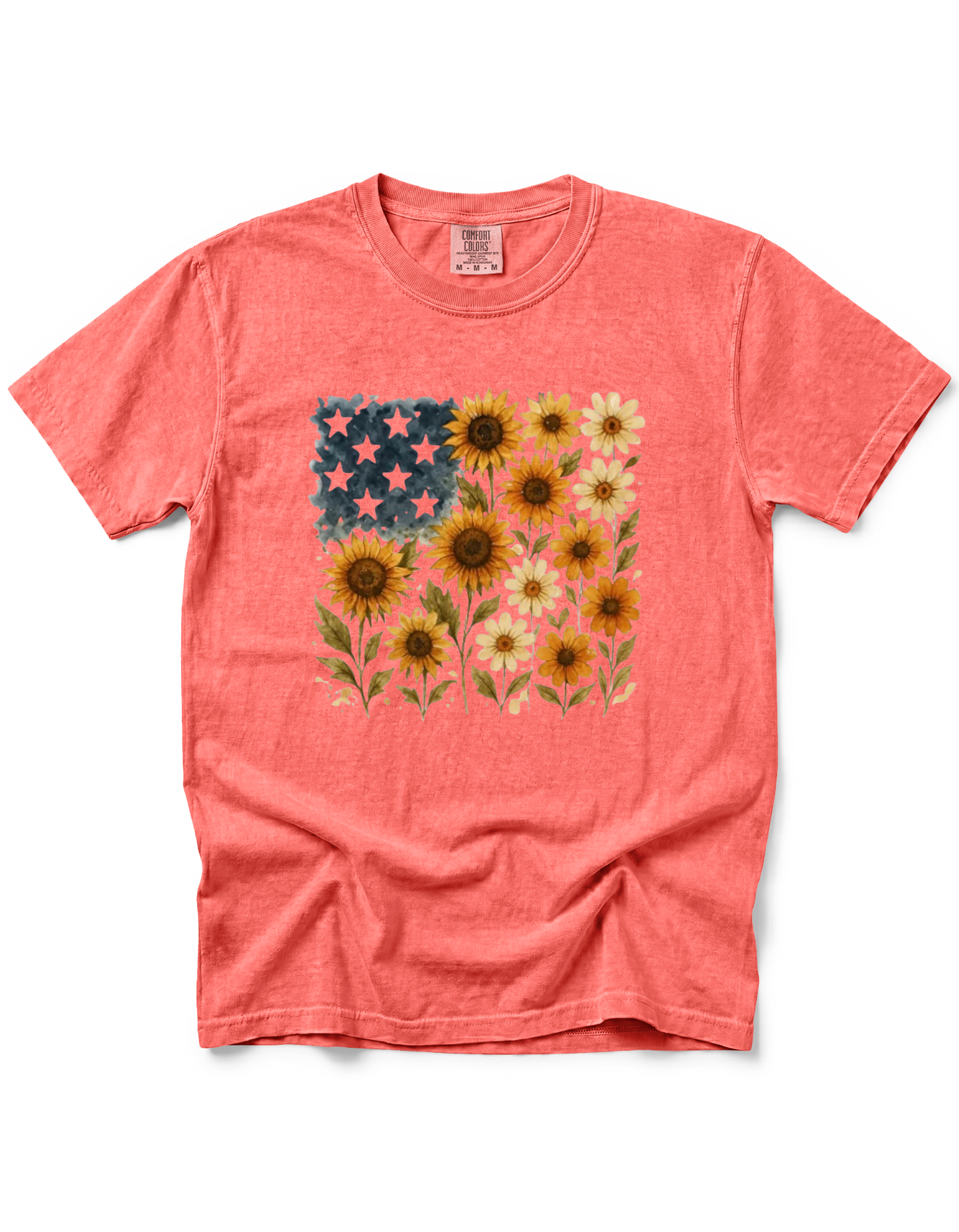 SUNFLOWER AMERICAN FLAG