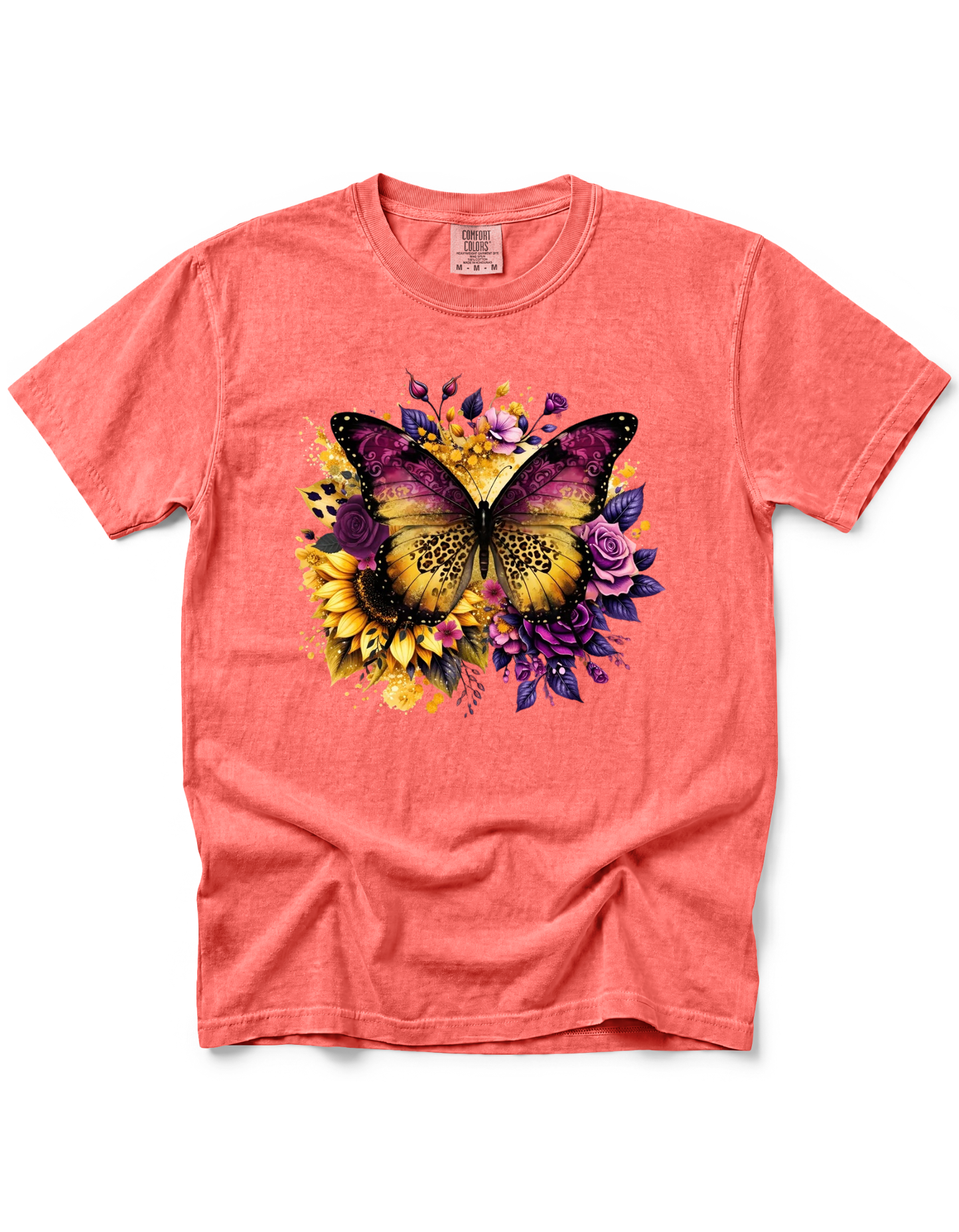 YELLOW PURPLE BUTTERFLY