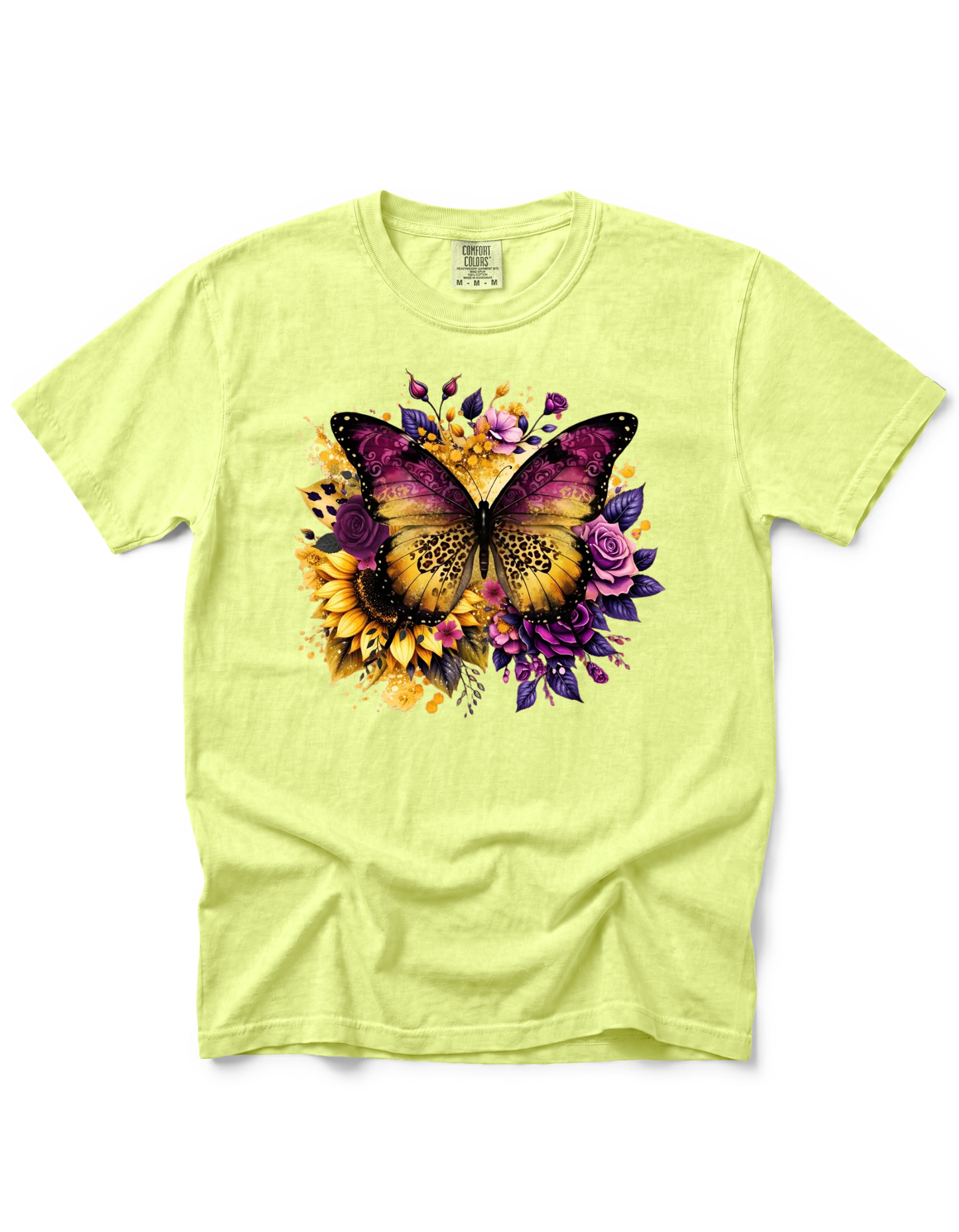 YELLOW PURPLE BUTTERFLY