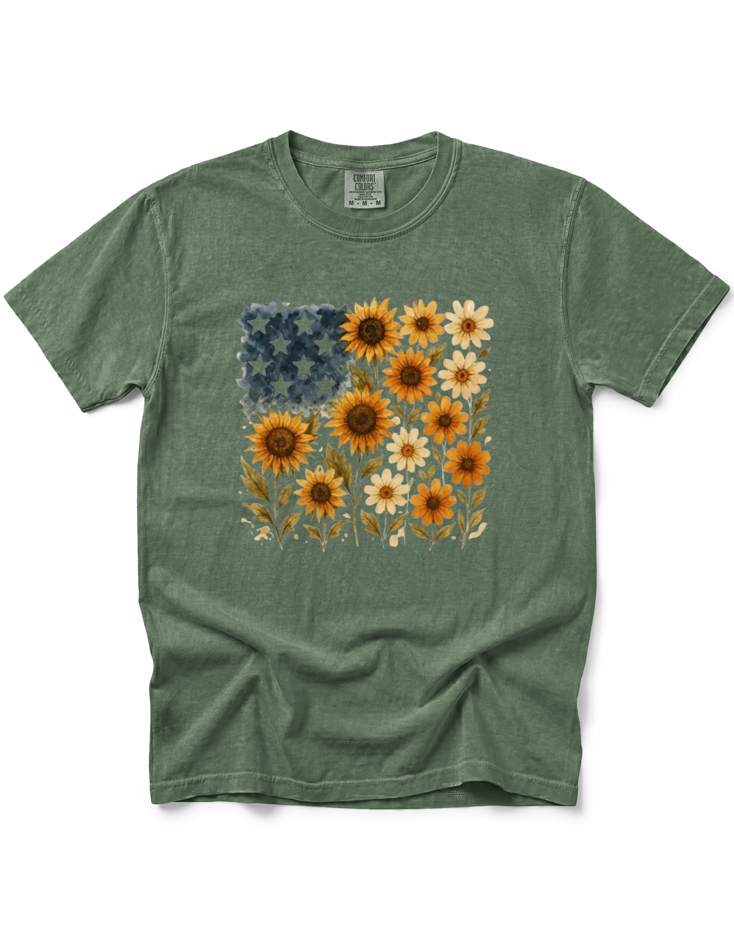 SUNFLOWER AMERICAN FLAG