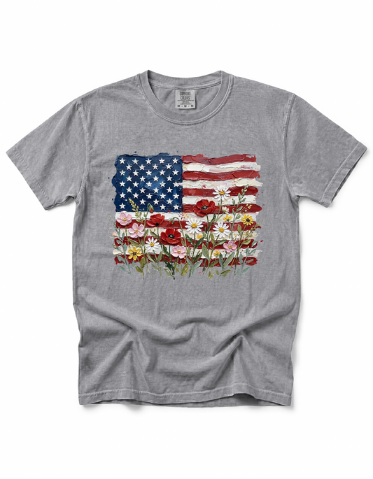 PATRIOTIC WILDFLOWER AMERICAN FLAG