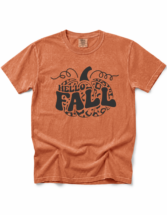 HELLO FALL CHEETAH PUMPKIN