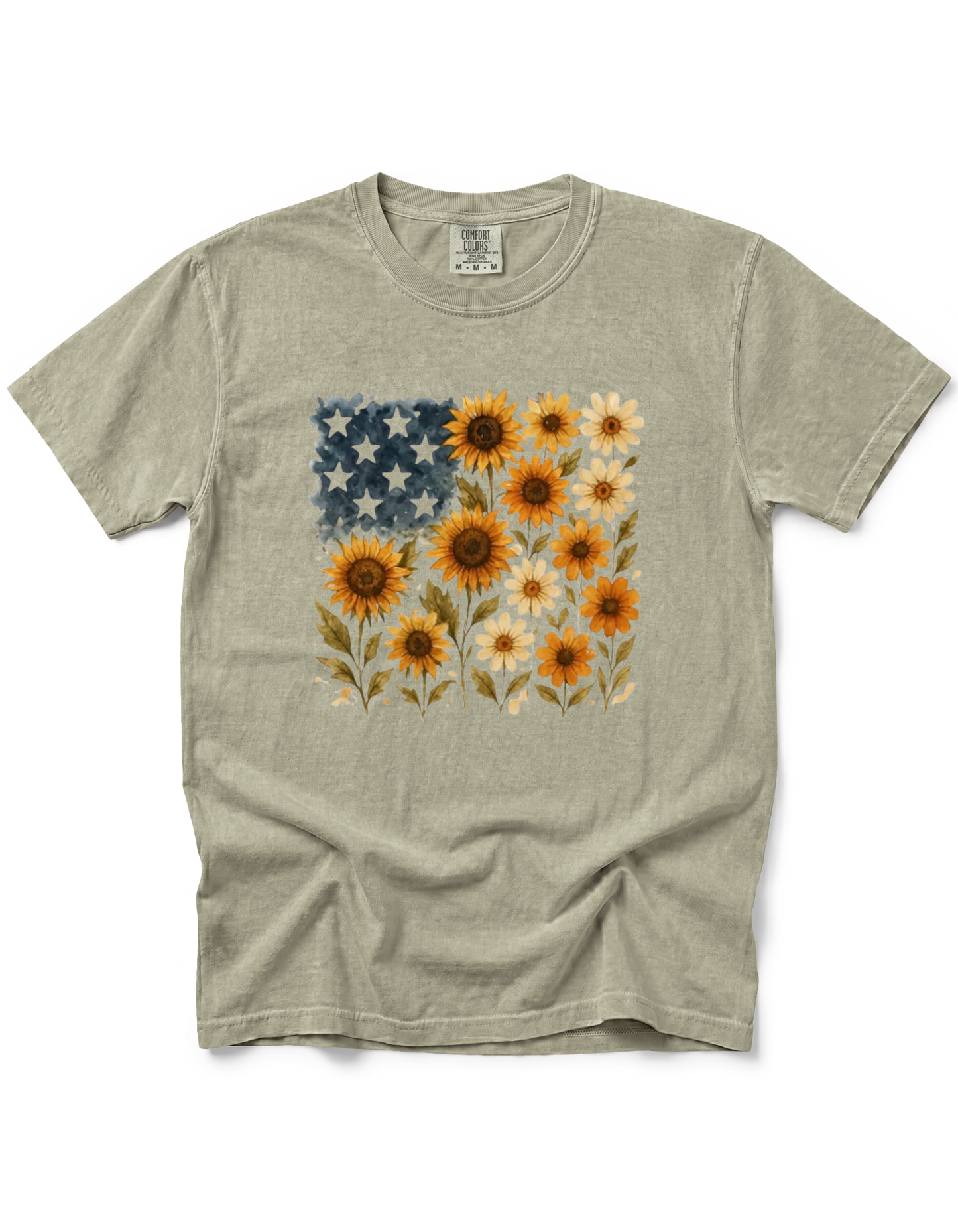 SUNFLOWER AMERICAN FLAG