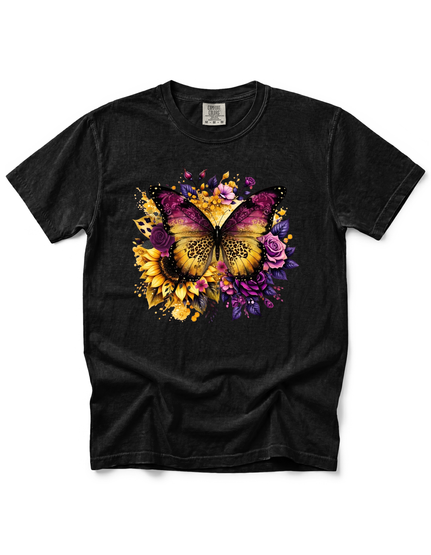 YELLOW PURPLE BUTTERFLY