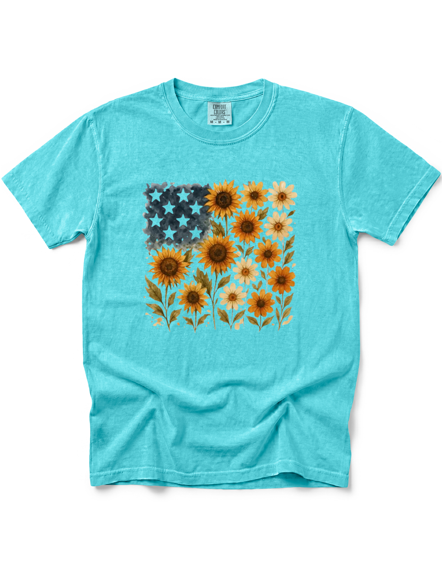 SUNFLOWER AMERICAN FLAG