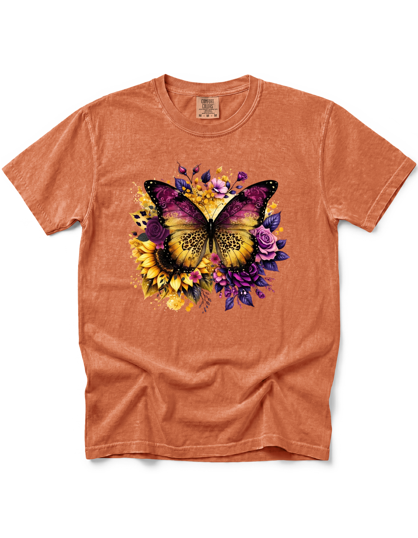 YELLOW PURPLE BUTTERFLY