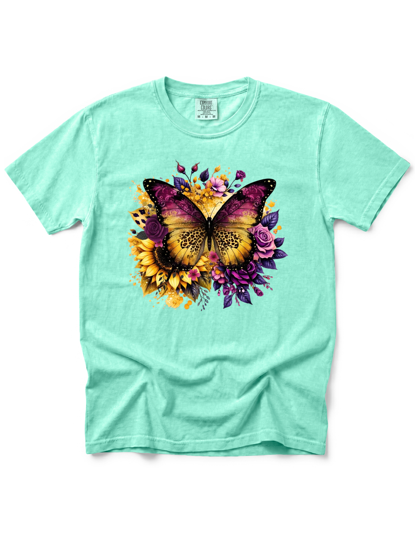 YELLOW PURPLE BUTTERFLY