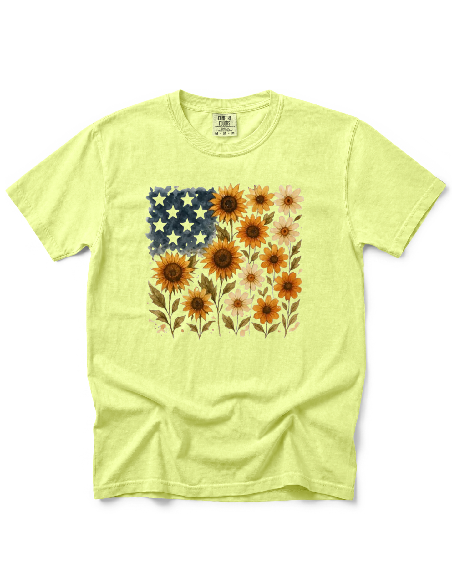 SUNFLOWER AMERICAN FLAG