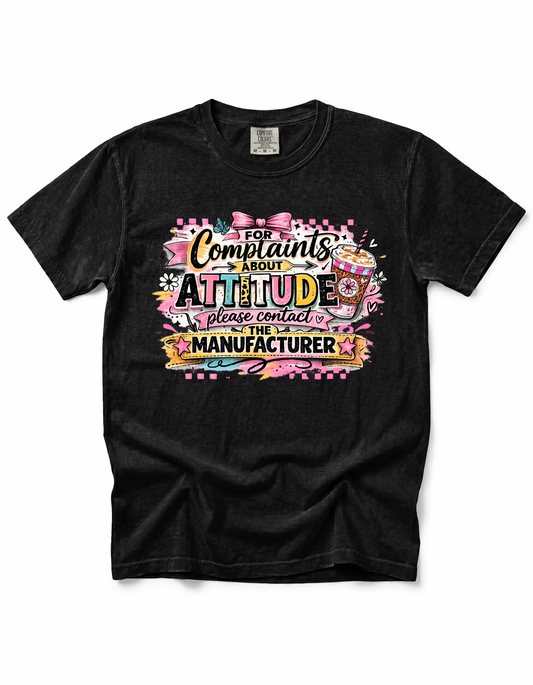 FOR COMPLAINTS ABOUT ATTITUDE PLEASE CONTACT THE MANUFACTURER