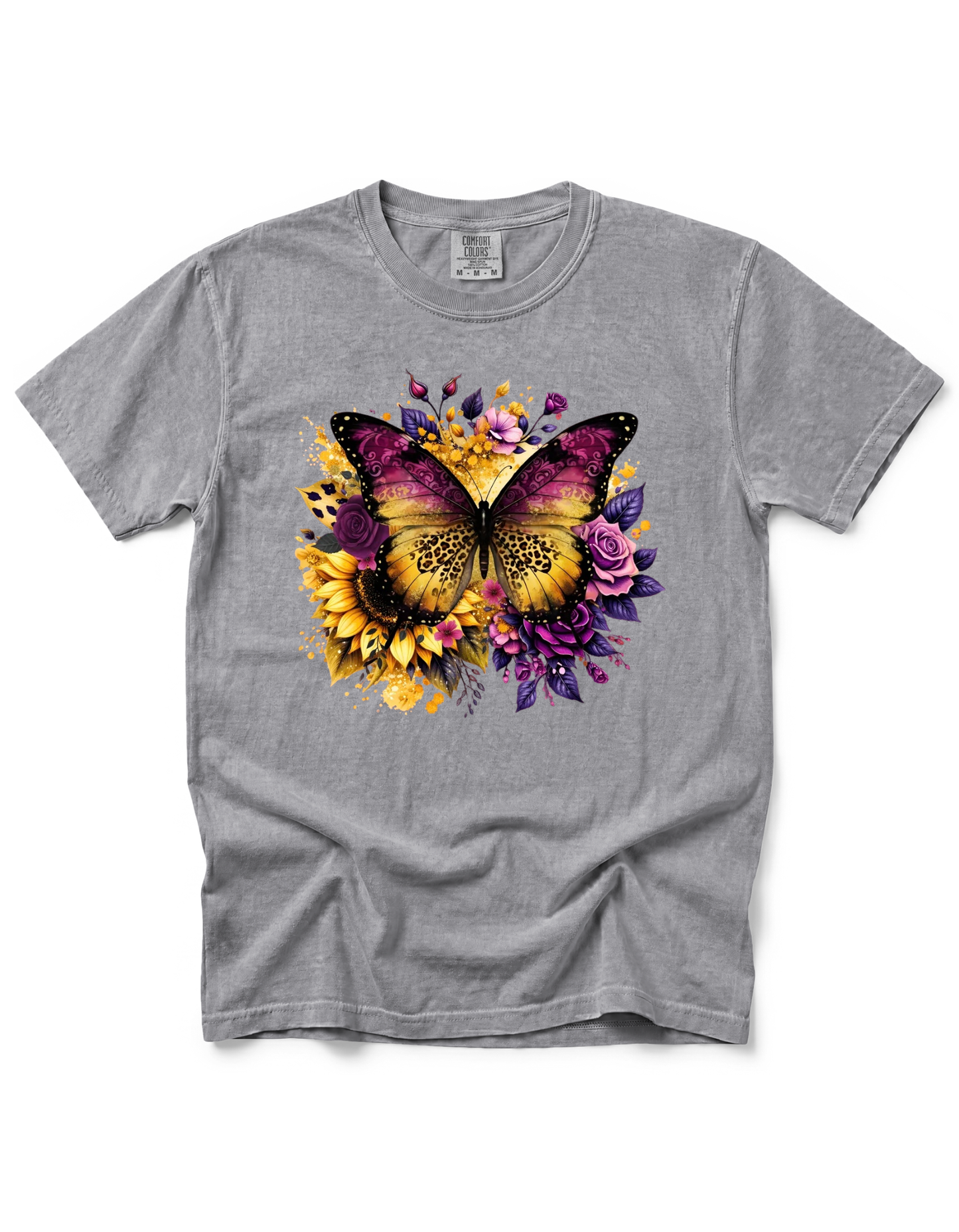 YELLOW PURPLE BUTTERFLY