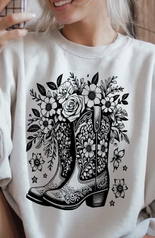 WESTERN BOOTS FLORAL