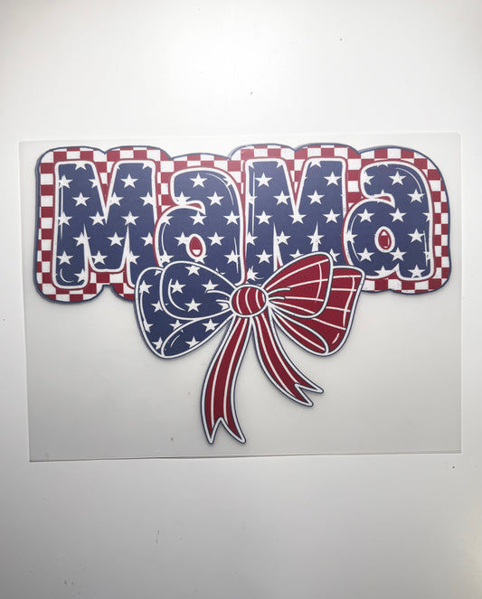 MAMA RED WHITE BLUE