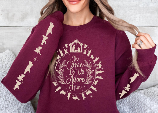 OH COME LET US ADORE HIM WITH SLEEVES