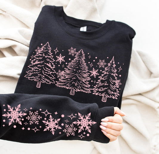 PINK CHRISTMAS TREES WITH SLEEVES