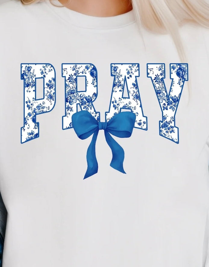 PRAY FLORAL BOW