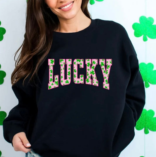 *GLITTER* LUCKY PINK SHAMROCKS