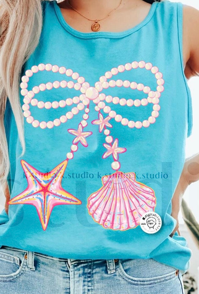 PEARL BOW SHELL AND STARFISH