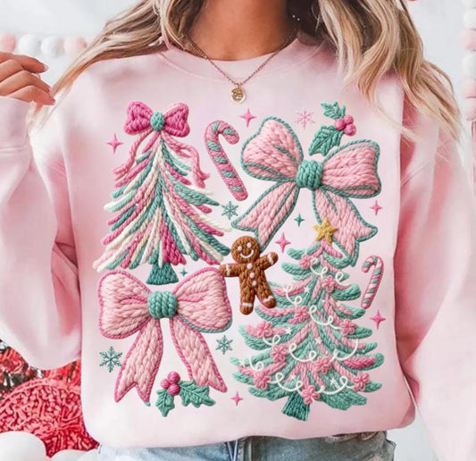 *GLITTER* TREES AND BOWS FAUX YARN